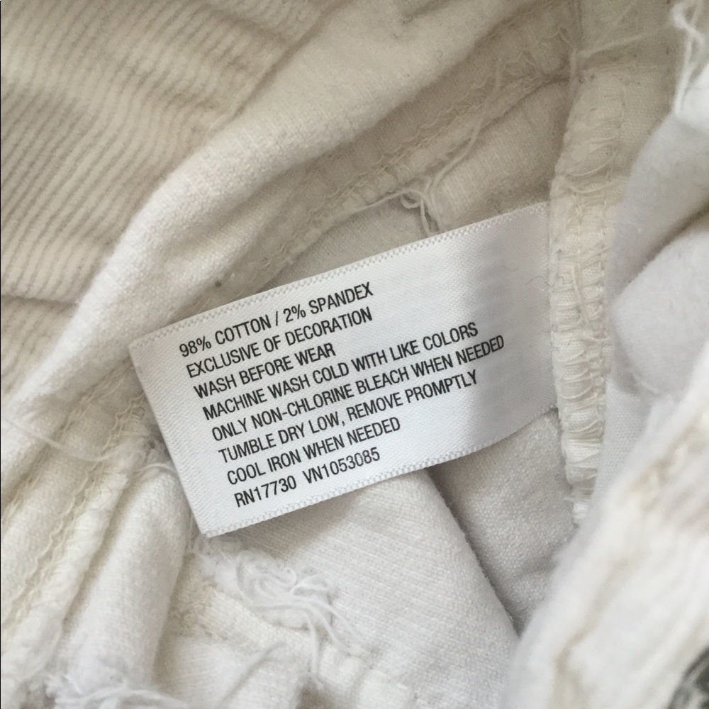 Corduroy embroidered white pants - Picture 6 of 8